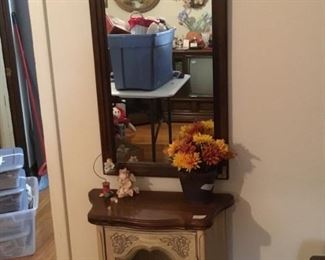 Mirror & small table