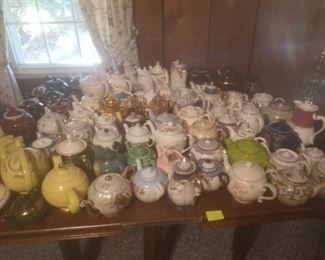 Very Large Collection of Ceramic and Porcelain Teapots.. Hall, McCormick and Much more
