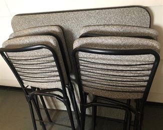 Vintage folding table and 4 chairs