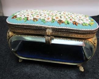 Mosiac Floral Top Jewelry Casket