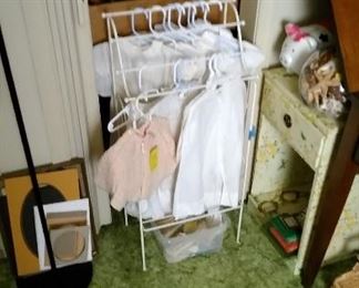 Infant and doll clothing, picture frames