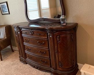 Dresser and mirror