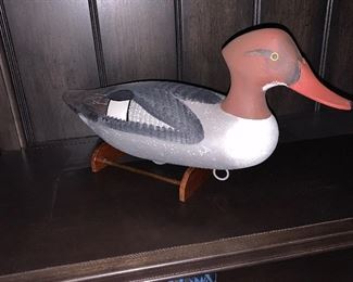 Duck decoy signed by J. Pierce from Maryland