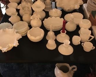 Milkglass - many pieces