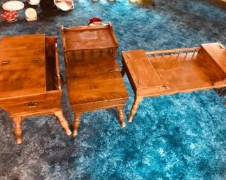 Vintage coffee table and two end tables