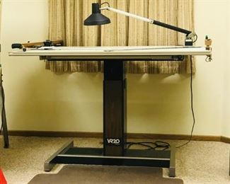 VR20 Hamilton Drafting Table with Vemco Mark XII V- Track Machine and scales, and Vemcolite Model VL-4