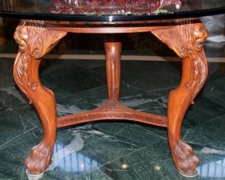 Ornately carved table 