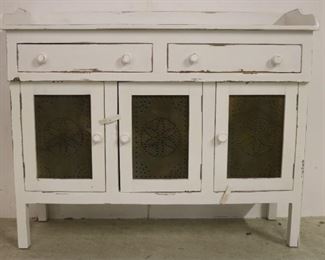 Painted Russell pie safe w/ tin doors