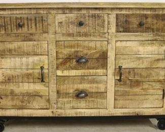 Scraped finish kitchen island