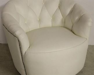 Lazzaro swivel leather club chair