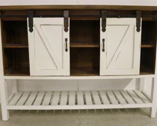 Barn door kitchen island