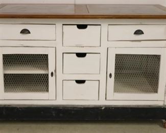 Kitchen island on wheels