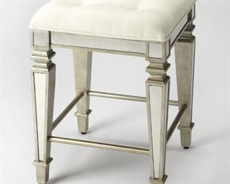 Pair Butler mirrored barstools