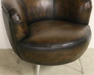 Lazzaro leather pod chair