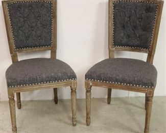 Pair nail head trim chairs
