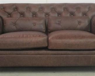 Lazzaro tufted chrome leg loveseat