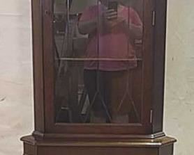 English inlaid corner cabinet