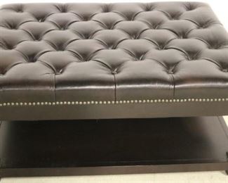Lazzaro leather tufted ottoman