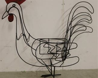 Pair wire chicken planters