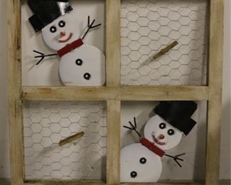 Snowman window board