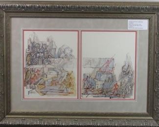 Original 1967 lithograph by Fabrizio Clerici