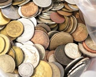 Large bag of Mixed foreign coins