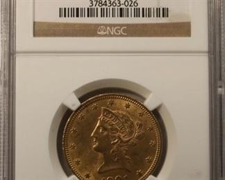 1901  $10 Gold Coin MS63