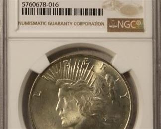 1923 MS65 NGC Peace Slab
