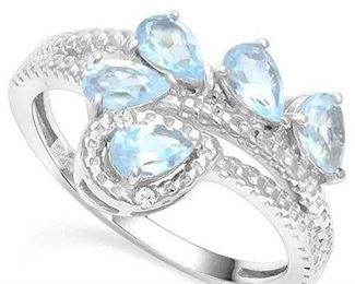 Sterling blue topaz