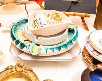 Large Assortment Vintage Ashtrays 