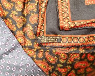 Vintage Hand Rolled Silk Scarf Made in Italy