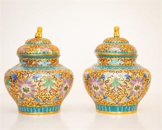 Large Cloisonné Vases