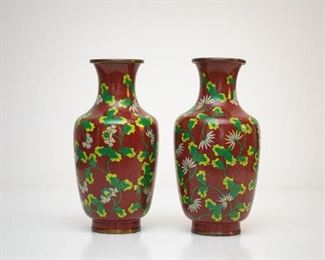 Large Cloisonné Vases