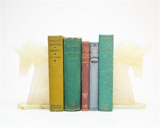Alabaster Horse Head Bookends