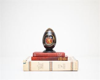 Russian Porcelain Egg & Stand