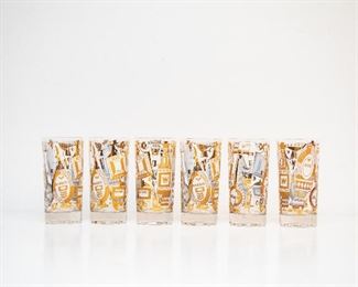 Vintage Gold Trimmed Glasses