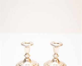 Sterling Silver Candlestick / Candle Holders 