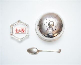 L&N —Louisville and Nashville Railroad Ashtray + Silver Plated NC & St. Louis Railroad Spoon and Cheese Server Tray