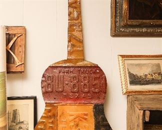 License Plate Guitar Artwork