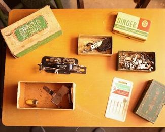 Assorted Singer Sewing Machine Parts in Original Boxes