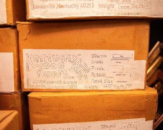 NOS  "Teak Select" parquet flooring by Kentucky Wood Floors — Approximately 300 square feet of  vintage 1/4" thick