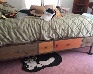 Hand crafted bed frame