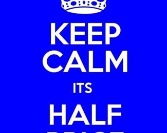 Today (11/17) half price reductions on most items throughout the house. Red ticket items are reduced but not to half. Come see us!!