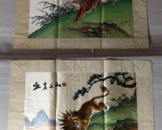 Two Vintage Hong Kong Silk Embroidered Pictures https://ctbids.com/#!/description/share/275473