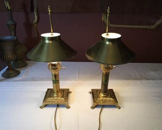 Two Reproduction Brass Orient Express Lamps https://ctbids.com/#!/description/share/276503
