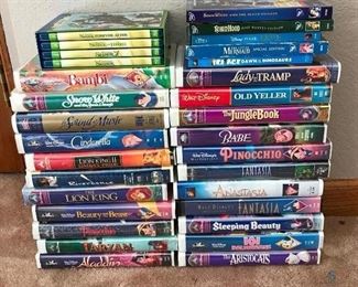 Disney Movies VHS and DVD	
22 VHS and 6 DVD all Disney see photo for titles