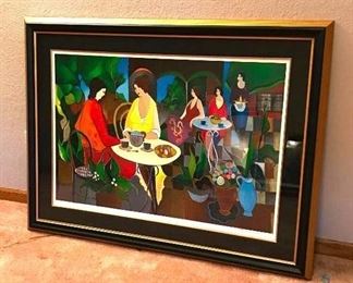 Lunch in the Garden	
Artist - Itzchak Tarkay; 2006; 24-15/16" x 37-5/16"; Serigraph in color on wove paper; Signed in pencil, lower right; Registration No. 211540.0220; 188/450; Includes Certificate of Authenticity and Appraisal from Park West