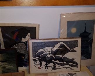 Japanese woodblock prints by Kyoshi Saito & Asada Tangyu (Benji)