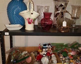 Vases (top) and Holiday decorations
