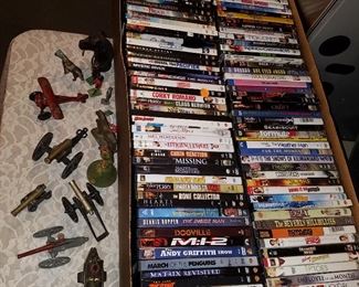 Cast iron (mostly newer) toys, DVD's